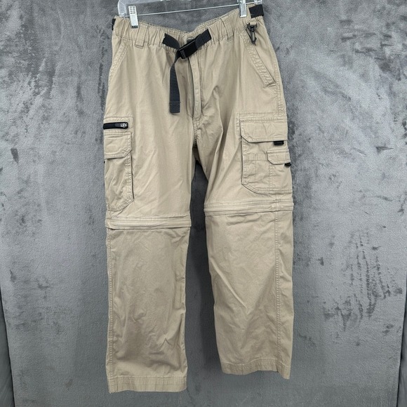 BC Clothing Mens Convertible Cargo Pants Size Mx 30 Khaki Zip Off Hiking Outdoor - Picture 2 of 13